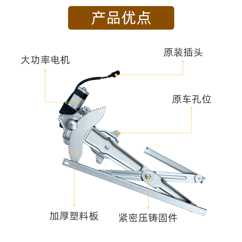 适配一汽森雅M80/S80汽车电动玻璃升降器总成自动车窗升窗器支架-图2