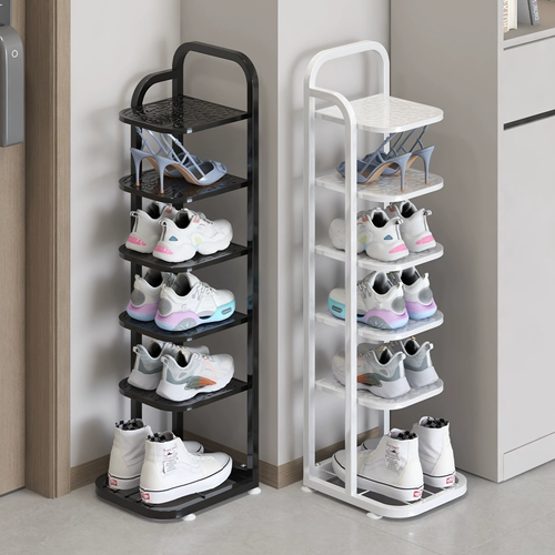 Простая стойка для обуви маленькая узкая дверная многослойная домашняя интерьерная интерьерная лайка для обуви