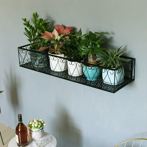 Европейская железная художественная настенная стойка для цветов на балконе, настенная стойка для цветочного горшка, внутренняя стойка для украшения стены дома, подвесная