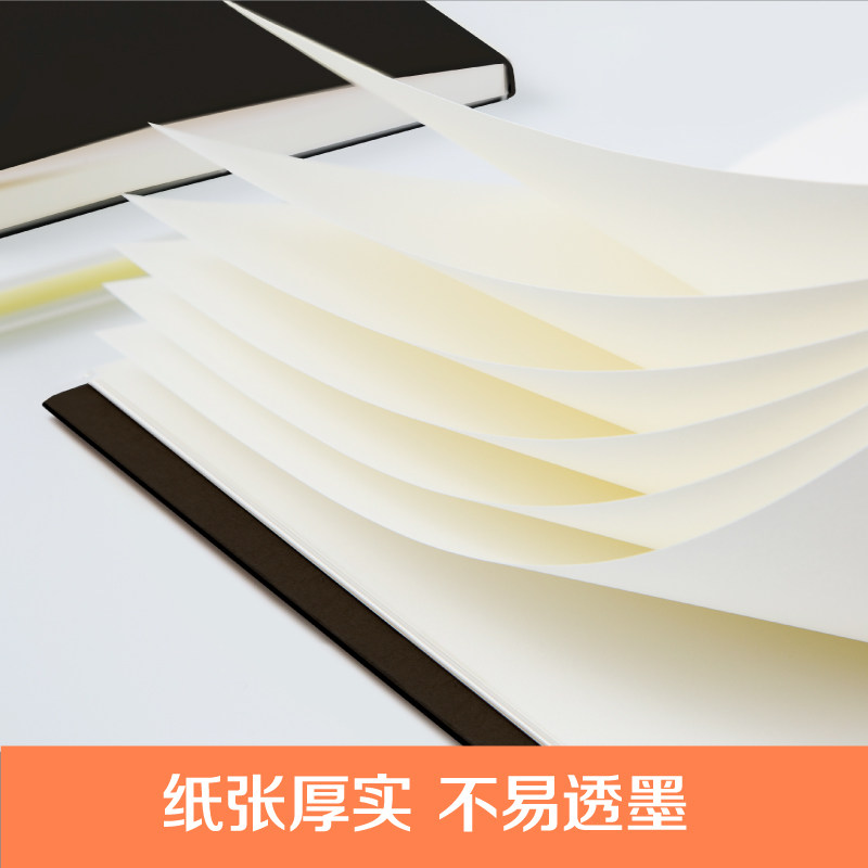 【粉笔文创】粉笔酷黑鎏金飞鹤白芯笔记本白稿本16K学生记事本学生用草稿本简约本子文具 办公用品速写素描本,淘宝优惠券,粉丝福利购,淘宝优惠卷