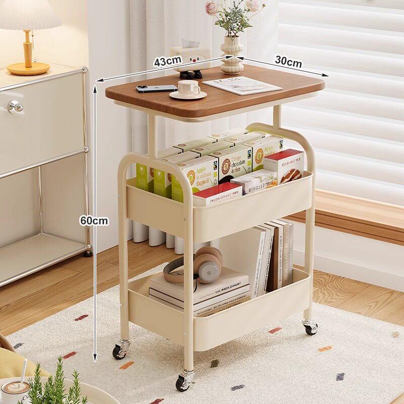 茶几可移动床头置物架桌子零食小推车奶油风客厅沙发边几边桌迷你,淘宝优惠券,粉丝福利购,淘宝优惠卷
