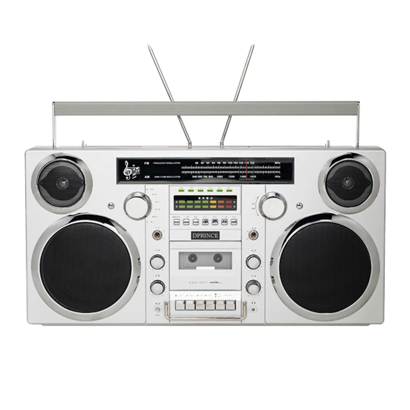 Изготовленная в Германии кассетная машина Boombox ретро радиоплеер Bluetooth аудио CD на открытом воздухе
