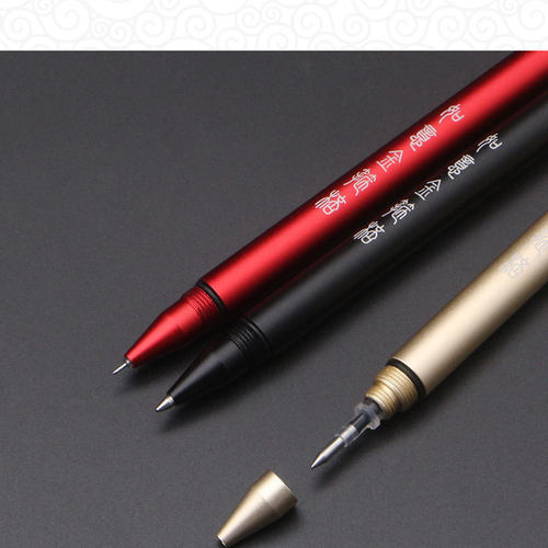 金箍棒创意签字笔商务高档金属笔杆铝合金中性情侣学生用个性礼品 - 图2