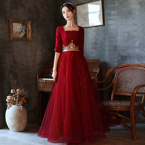 Летнее вечернее платье, красный длинный элегантный лонгслив, городской стиль, изысканный стиль