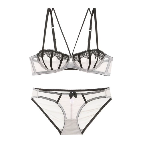 Ультратонкий сексуальный бюстгалтер, ремень, нижнее белье, комплект, бюстгальтер пуш-ап, с вышивкой