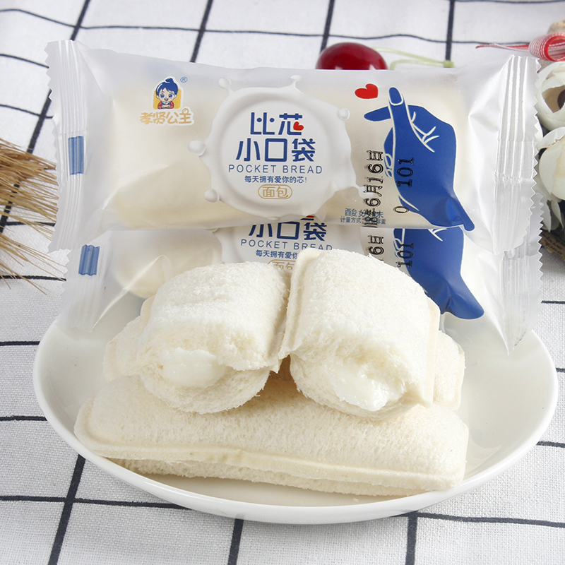 比芯乳酸菌小白酸奶夹心软面包500g