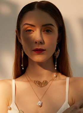 巴洛克鱼尾珍珠项链INS风