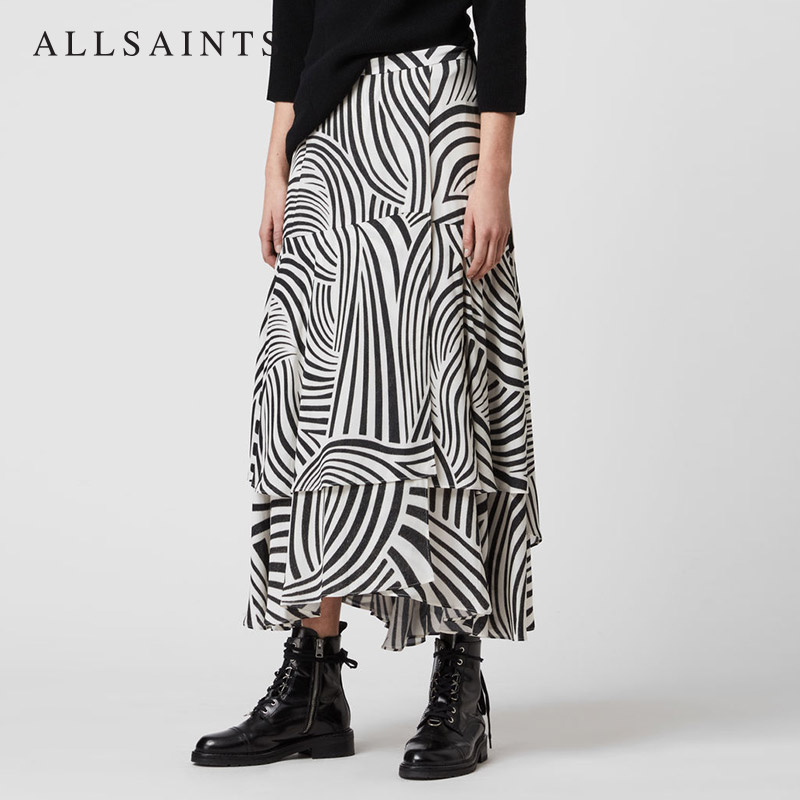 allsaints女士elie印花裙子半身裙 ALLSAINTS半身裙