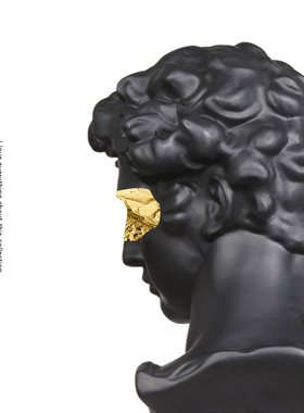 摩登金箔美术雕塑招财摆件石膏像