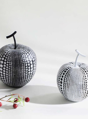 陶瓷金属白色摆件水果雪梨