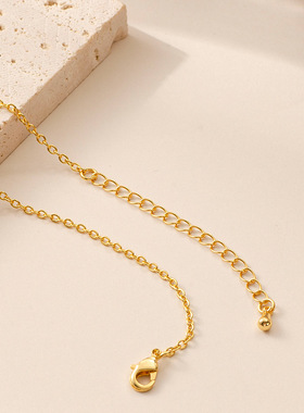 新款复古时尚百搭滴油蝴蝶花朵项链女轻奢小众设计高级感锁骨链