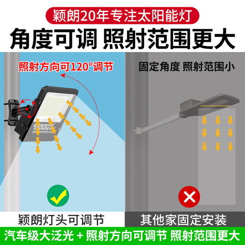 太阳能户外灯防水庭院家用超亮2026年新款大功率投光室外照明路灯 - 图2