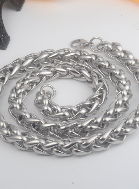 钛钢项链男款霸气健身10mm粗项链