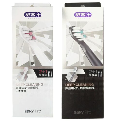 舒客舒克Saky Pro E1P声波电动牙刷头替换头E1P刷头G2212刷头正品 - 图0