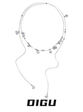 可随意调节~甜酷风水晶串珠项链