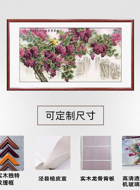 硕果累累背景墙餐厅高级氛围挂画