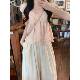 Anli Korean หลวม, lazy ແລະ versatile drapey culottes ແອວສູງ, ແອວ elastic ຄົນອັບເດດ:, trousers ກະເປົ໋າບາດເຈັບ