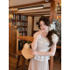 ຊັ້ນເທິງຂອງ lace elasticated polka-dot