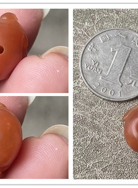 保山料南红玛瑙笑佛项坠小雕件 弥勒佛公樱桃红 佛公雕刻吊坠背云