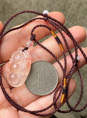 天然川料南红玛瑙四季豆吊坠雕件   冰飘雕刻挂饰项坠