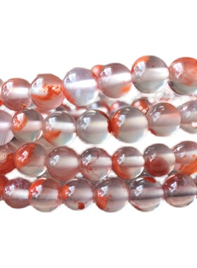 天然南红冰手串荔枝冻飘花清秀