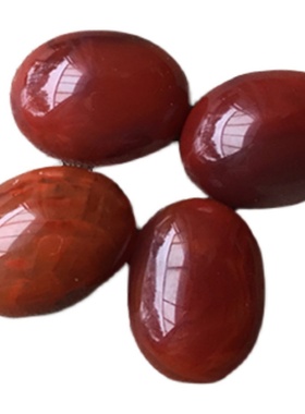 戒指柿子红玉石天然戒面