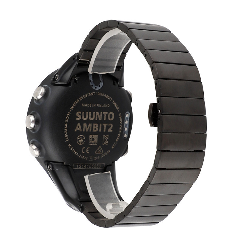 适用颂拓Suunto Ambit3 Sport/Run/Peak拓野三珠米兰不锈钢表带-图2