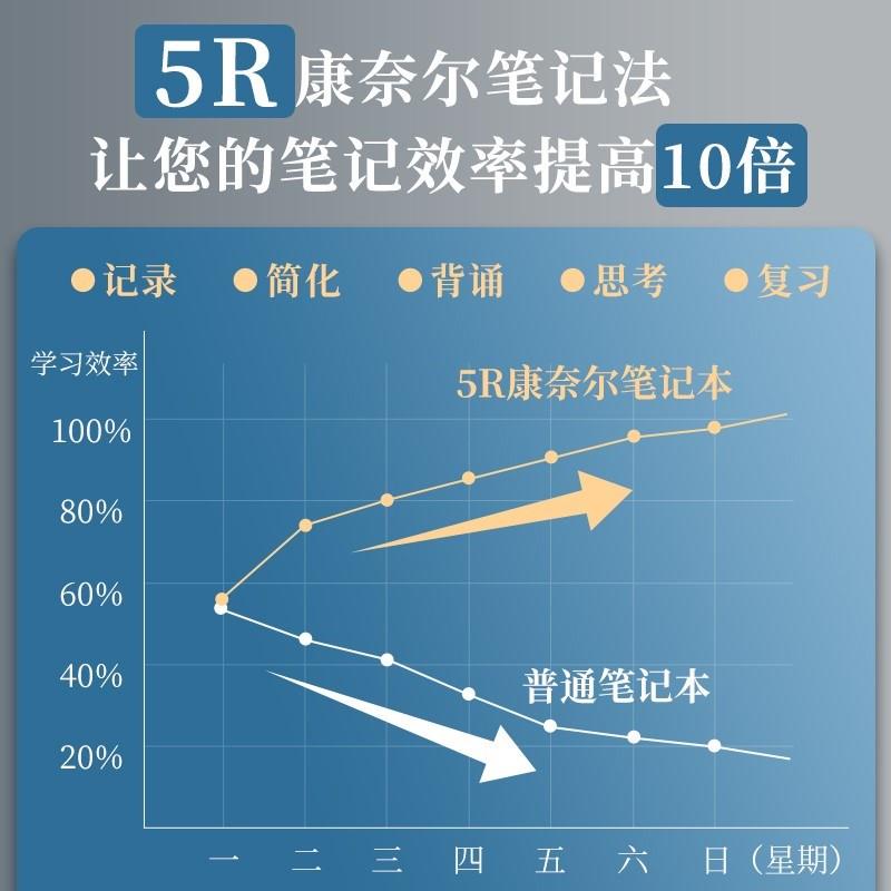 b5活页英语笔记本子16k英文笔记整理可拆卸线圈扣环初中生高中生用加厚大学生简约a4康奈尔考研课堂笔记 - 图1