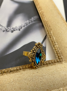 复古巴洛克宫廷风宝石开口戒指