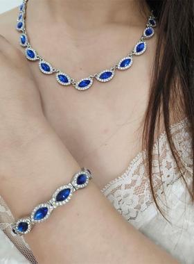 品牌全新松紧手链项链套装