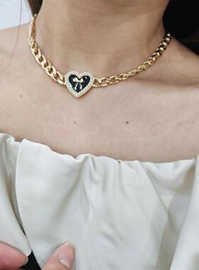 赤道冰块蝴蝶星芒爱心双色项链