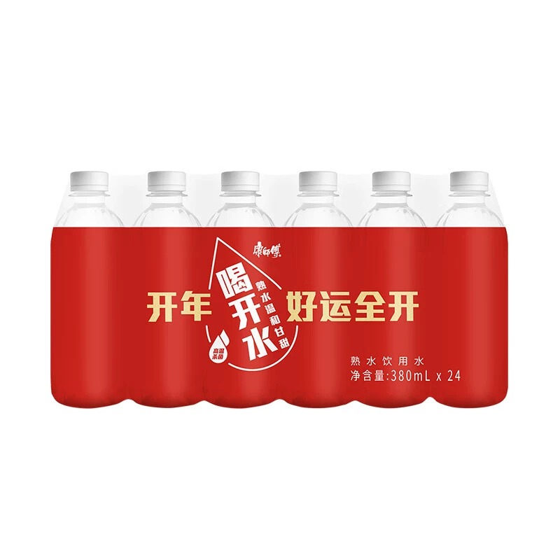 康师傅喝开水380ml*24瓶整箱凉白开熟水饮用水家用会议用非矿泉水-图2