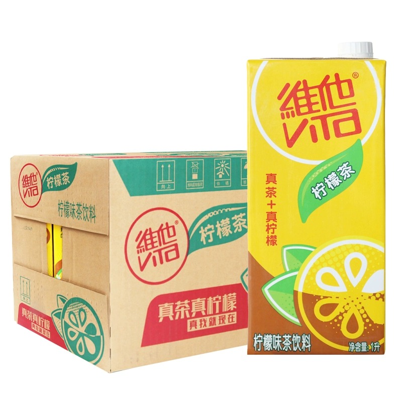 vita维他柠檬茶1L*12盒整箱批发特价大瓶盒装网红饮品果味1升饮料 - 图1