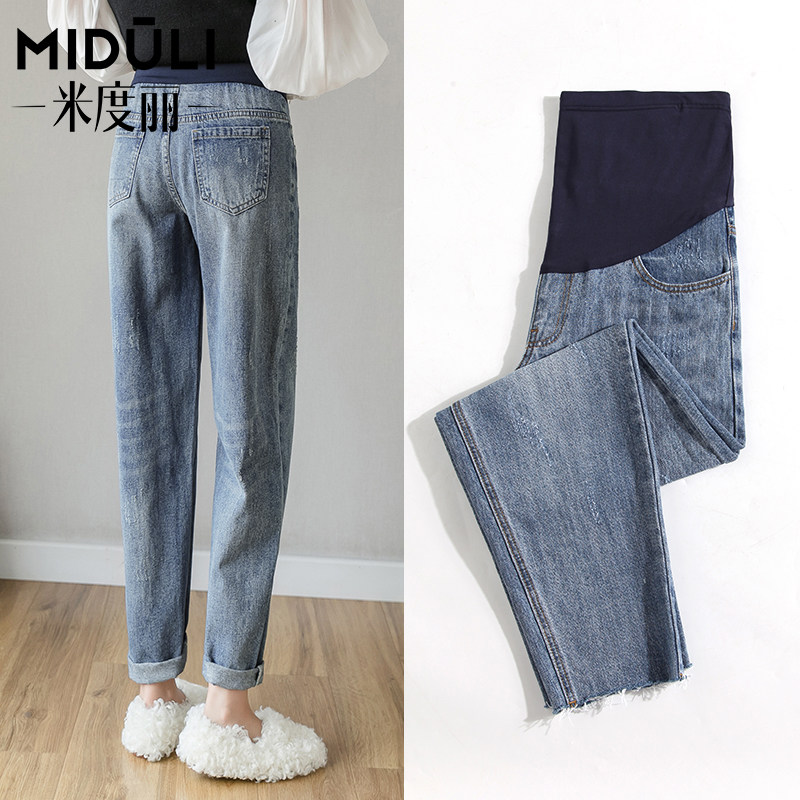 孕妇九分春秋孕妇裤子外穿打底裤 米度丽睿薇孕妇打底裤