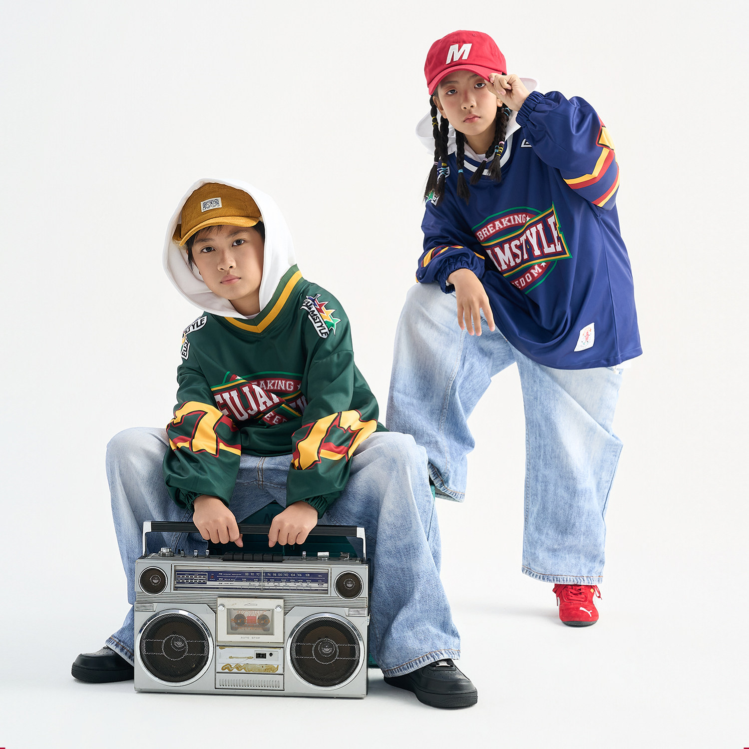 FUJAM儿童街舞潮服美式复古潮牌秋季长袖上衣少儿hiphop演出服装,淘宝优惠券,粉丝福利购,淘宝优惠卷