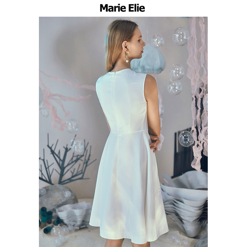 marie elie春夏新款白莎漫连衣裙 MarieElie连衣裙