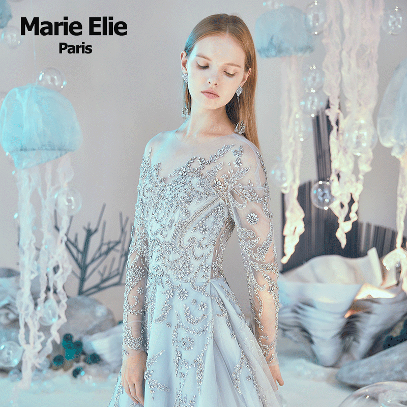 marie elie春夏新款兰毓闪钻礼服裙 MarieElie连衣裙