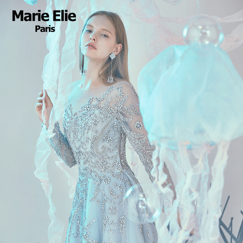marie elie春夏新款兰毓闪钻礼服裙 MarieElie连衣裙