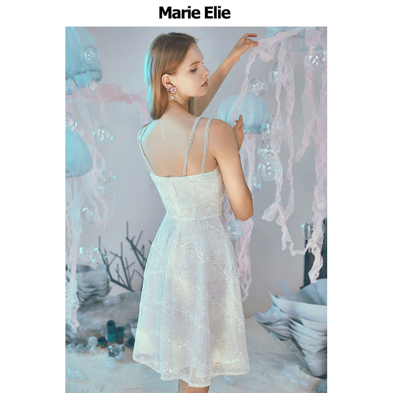 marie elie春夏新款玉姬钉珠连衣裙 MarieElie连衣裙