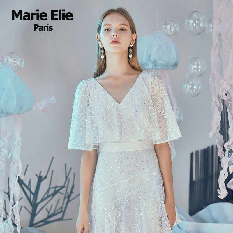 marie elie春夏新款姬倪栀飘连衣裙 MarieElie连衣裙