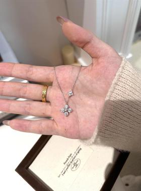 「双生四叶草」纯银s999项链女轻奢小众设计高级感锁骨链生日礼物