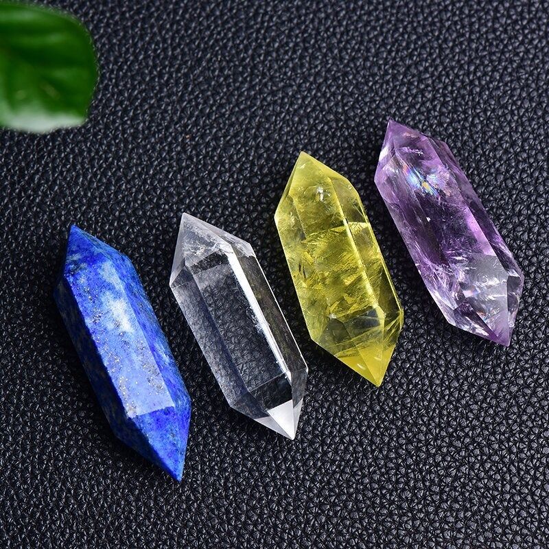 天然水晶柱 双尖六棱柱白水晶 粉 紫水晶原石打磨工艺品,淘宝优惠券,粉丝福利购,淘宝优惠卷