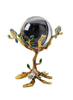 水晶幸运球珐琅彩摆件大客厅电视酒柜开业轻奢家居装饰品