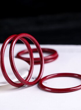 原矿朱砂心经手镯高含量紫金砂本命年红镯子女款饰品玉镯