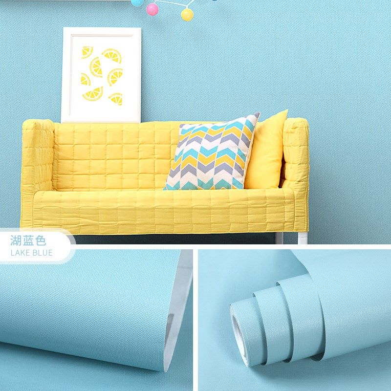 防水自粘卧室壁纸 纯色加厚墙贴 简约马卡龙轻奢素色自贴墙纸,淘宝优惠券,粉丝福利购,淘宝优惠卷