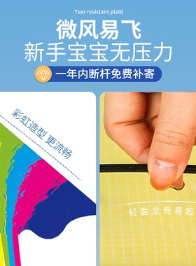 彩虹风筝飞天潍坊成人新式大人超大巨型大型高端儿童