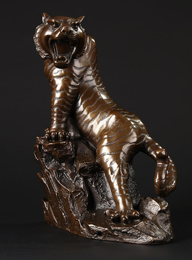 铜上山虎摆件开业乔迁礼品生肖虎