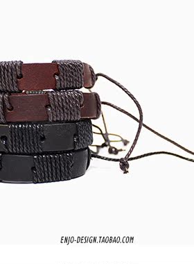 纯手工头层牛皮编织真皮百搭手链