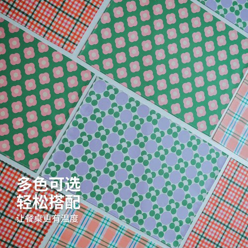 餐垫PVC防水防油隔热餐盘垫格纹布艺易清洁家用防烫桌垫餐盘垫 - 图3