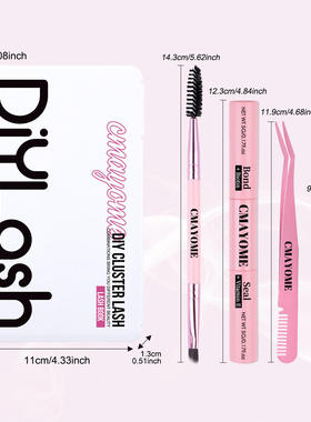 378 naturally thick D-curve segmented false eyelashes假睫毛